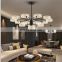 Fast Shipping Indoor Decoration Gold Black Color Living Room LED Contemporary Chandelier Light