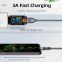 Magnetic charge cable 540 degree Free Rotating L-shape portable 3 In 1 phone charge usb cable