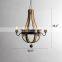 American retro old wrought iron chandelier simple personality bedroom study lamp