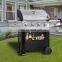 Portable 5 Burners Gas Griller Machine Commercial Smokeless Oven Barbecue Stove Gas Bbq Grill With Side Burner toaster ovensc