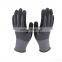 Breathable flexible nylon gloves good grip foam nitrile coated palm work gloves for construction