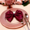13 Inches Transparent And Rose Gold Rimmed Glass Charger Plates For Wedding