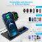 Fold 3 in 1 Wireless Chargers for Iphone Samsung Cellphone and iwatch Earphones Portable Charging Wireless Charger Stand
