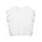 2025 spring and summer new wooden ear sleeveless T-shirt romantic embroidered hollow top