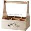 Handcrafted Wooden Beer Bucket, Cheap Wood 6 Bottles Beer Carrier, Wine Bucket Packaging Tote Box