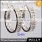 Fashion 925 Sterling Silver Pave Setting Zircon Hoop Earrings Wholesale