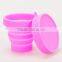 2015 silicone foldable water bottle manufacturing cup