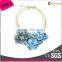 2015 Trendy Design Jewelry Crystal Rhinestone Floweres Necklace