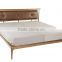 Modern design solid wood walnut bed king size bed 6102