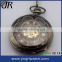 Beautiful carving flower watch face retro style mechanical pocket watch japan movt quartz pocket watch japan movt