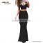 Korean elegant orange lace nude mini long sleeve evening dress short
