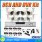 HD 8CH CCTV System 720P DVR 8PCS 720P 1500TVL IR Outdoor Video Surveillance Security Camera System 8 channel DVR Kit