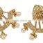Indian Red Color Stunning Jhumki Style Polki Earring
