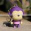 Wholesale Monkey LED light flash keychain with sound