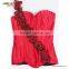 Floral Elegant Strap Open Hot Red Sex Women Photo Corset