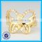 Elegant butterfly shaped diamond engagement rings rhinestone gold butterfly rings