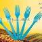 7'' Biodegradable disposable corn starch plastic dessert fork