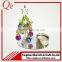 Handmade and hot sell glass christmas tree with candlestick from China