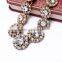 Top fashion flower crystal statement necklace 2015 new arrival