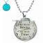 Glowing Jewelry Necklace DIY jewelry---"So many books,so little time"Clock pendant