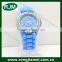 Hot sales silicone western quartz crystal watch for lady
