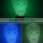 skull heads shape acrylic 3d optical illusion led night light lamp christmas table decoration light