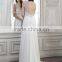 Popular Sale Chiffon Dress Patterns Cowl Neck Ankle Length Wedding Dresses