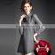2015 Lady Latest Autumn Knitted Sleeve Wool Dress Short Dress