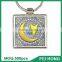 Best selling Europe religious metal square printable promotional keychain
