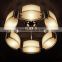 Romantic Moonlit lamp Modern creative light w/6 head metal & glass Ceiling light