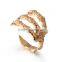 Statement Punk Claw Cuff Ring Gold Ring Designs For Men(RJEW-JL026-G)