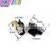 plastic oblong stone barrel hair claw clip