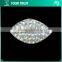 5MM Clear Cystal Rhinestone Cross C Wedding Dress Rhodium Metal Pair Buckle