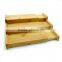 3 Tier Expandable Bamboo wood Kitchen Cabinet Organizer dish rack