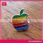 Hot sell beautiful apple logo lapel pin badge for clothing collar