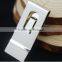 Custom blank metal money ,foldable moneyclip with personalized oval logo,steel money clip for promition