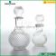 250ml 500ml 1000ml round clear airtight decorative glass wine bottle