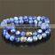 KJL-0095 Fashion Custom Bracelet Jewelry, Blue Beads Bracelet, Men's Natural Stone Bracelet Charm Buddha Bracelet