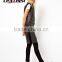 Women Stylish Slim short black cheap Leather sex bandage long Dress