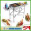 Stainless steel folding type barbecue sticks