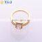 >>>2016 YIWU T&J women fashion Korean style rings for couples gold plated square rhinestone crystal rings for women/