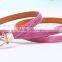 fashion simple ladies and women's snakeskin pattern crown buckle all-match slim decoration waist belt