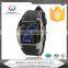 Cool black digital watch with 3ATM waterproof