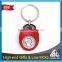 Low MOQ red color plating zinc alloy coin holder keychain