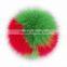 High quality Fashion colorful fox fur pompoms for knitted winter hat/bag/garment KZ151003