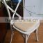 solid wood X back chair with rattan seat for dining