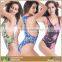 Fashion Women Beach Pattern Printed Spandex Nylon Tankinis Swimsuit