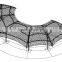 PVC tensile fabric architecture membrane structure with T-UV Zero for walkway cover in Chimel Playground Canopy