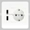 2.1A Wall Charger Adapter EU Plug Socket Power Outlet Panel Dual USB Port