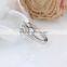 925 sterling silver classic prong setting with four finger zircon